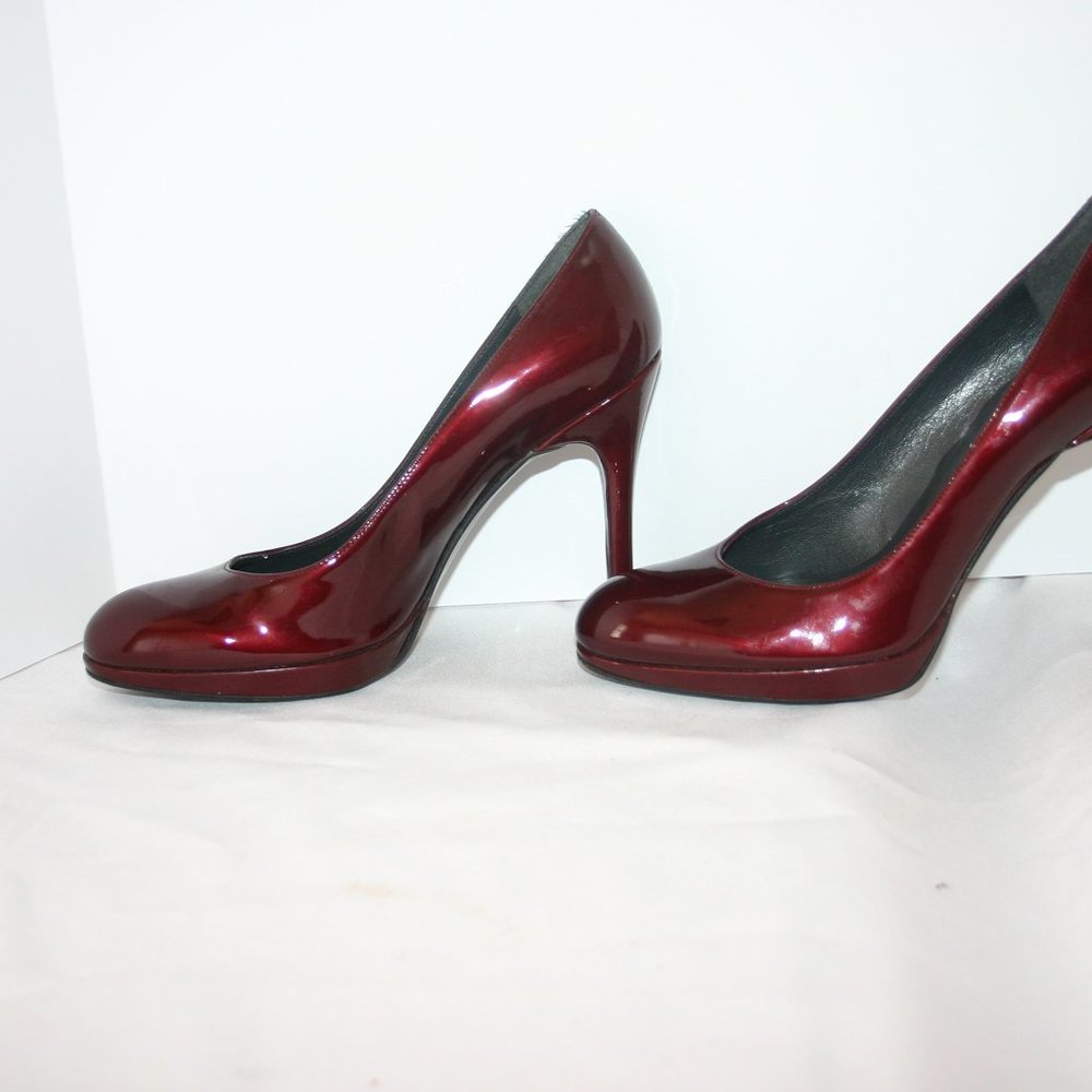 Stuart Weitzman Deep Red Spike Heel Platform J-893 - image 1